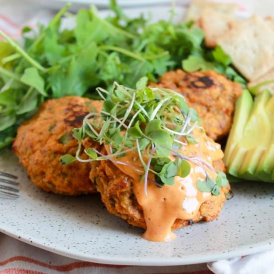 Paleo Sweet Potato Salmon Patties