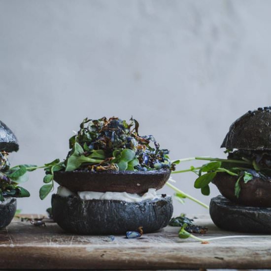 Portobello Burger w Wasabi Sprouts