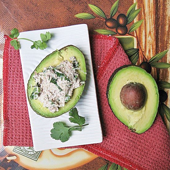 Avocado with Sardine-Cheese Filling