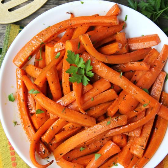 Maple Dijon Glazed Carrots