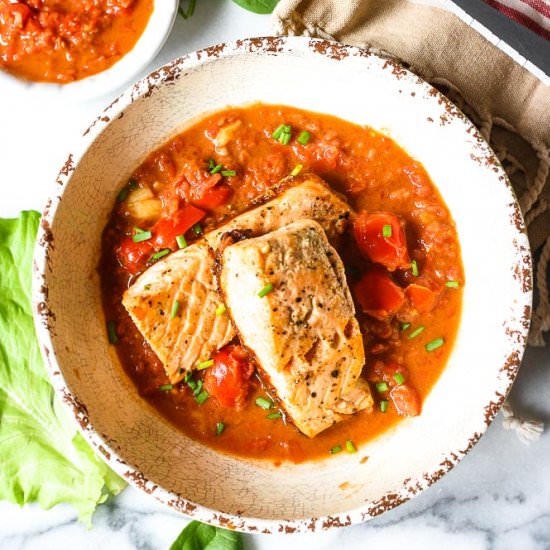 Salmon With Bruschetta Sauce