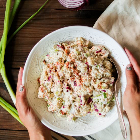 Egg Free Cauliflower “Potato” Salad