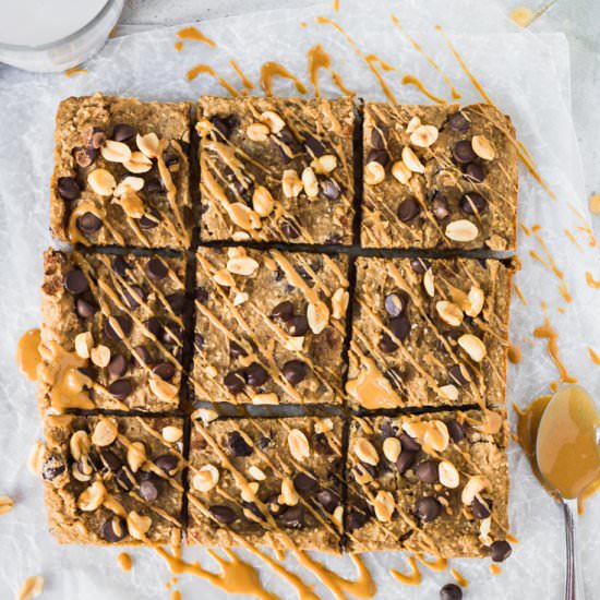 Peanut Butter Chocolate Blondies