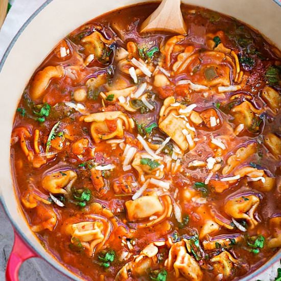 Sausage Tomato Tortellini Soup