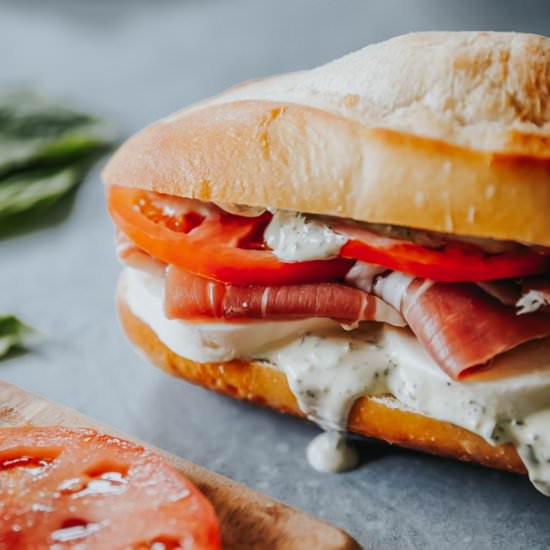 Mozzarella Prosciutto Sandwich