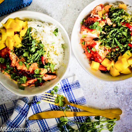 Thai Green Curry Salmon Bowls