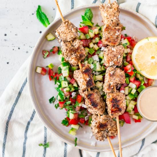 Chicken Kebabs With Za’atar Spice