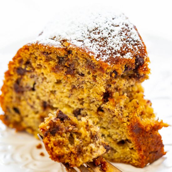 Six Banana Chocolate Chip Cake