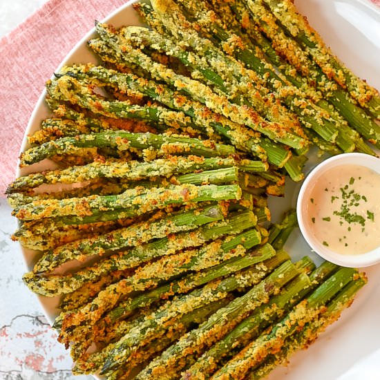 Parmesan Crusted Asparagus Spears