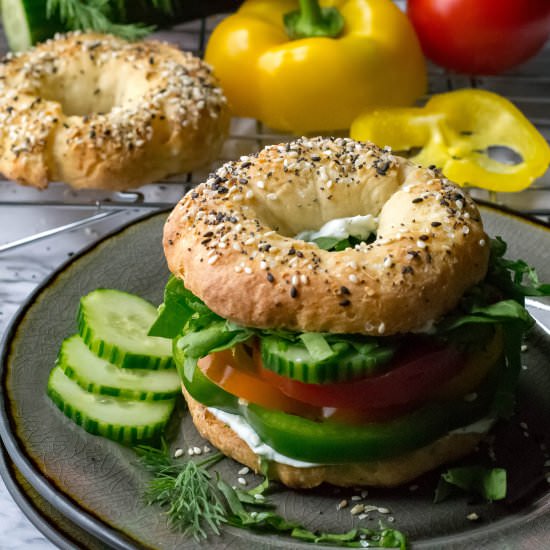 Veggie Bagel Sandwich