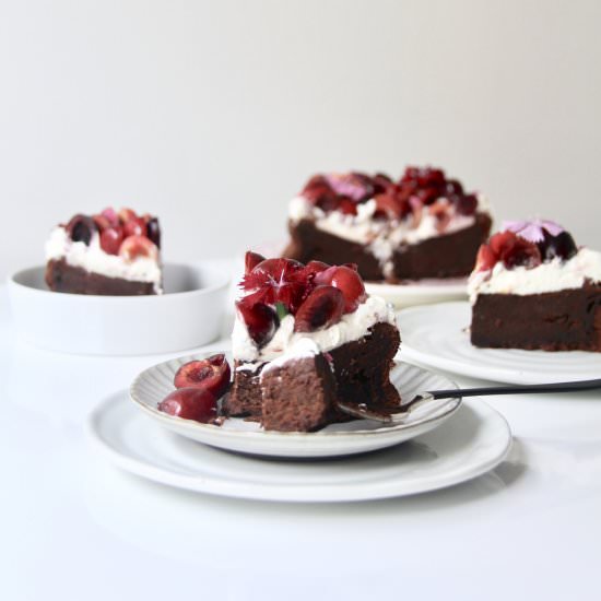 Dark Chocolate Cherry Cake