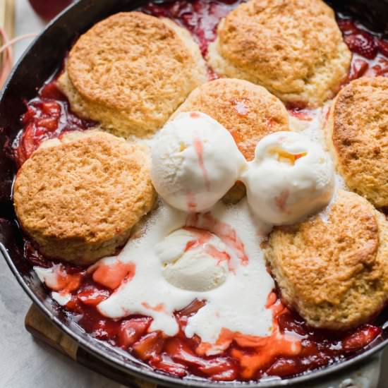 STRAWBERRY RHUBARB COBBLER