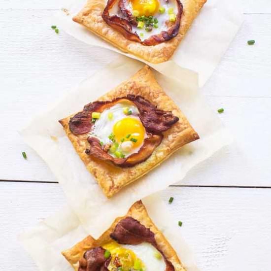Puff pastry egg tarts