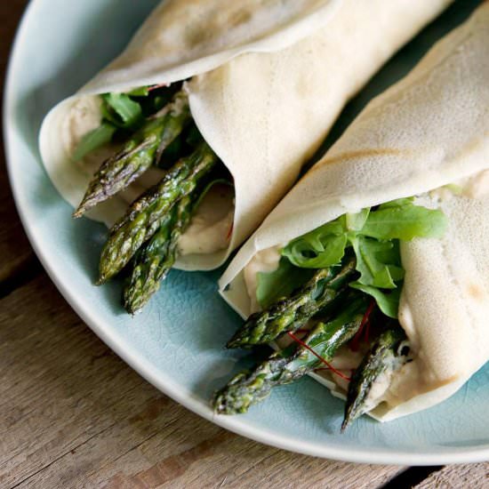 Asparagus Pancake Rolls