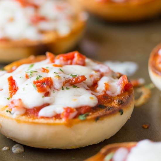 Homemade Mini Bagel Pizzas