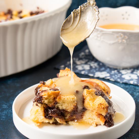 chocolate chip bread pudding