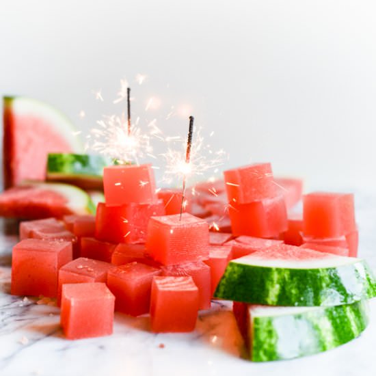 Sparkling Watermelon Jello Shots