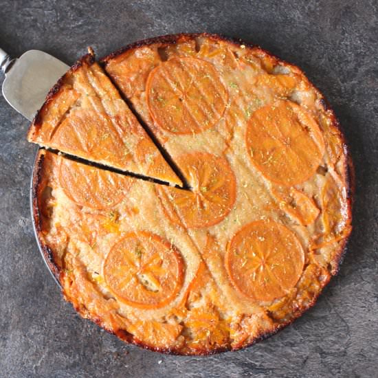Persimmon Upside-Down Cake