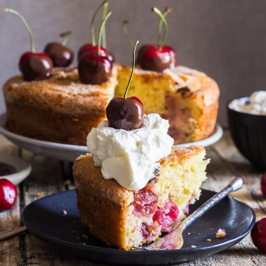 Homemade Fresh Cherry Cake