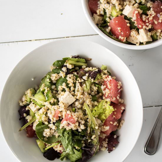 Vegan Watermelon Arugula Salad