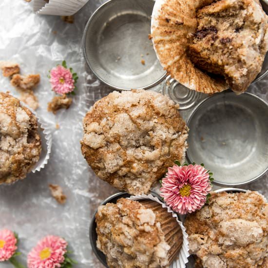 Banana Cinnamon Crunch Muffins
