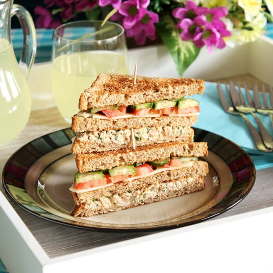 Tuna Salad Club Sandwich