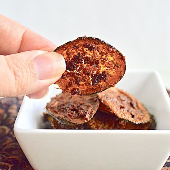 Parmesan Balsamic Zucchini Chips