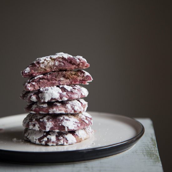 Ube Crinkle Cookies