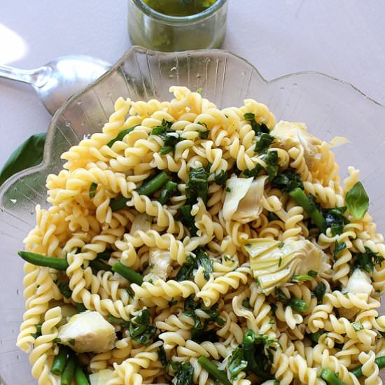Artichoke hearts pasta salad