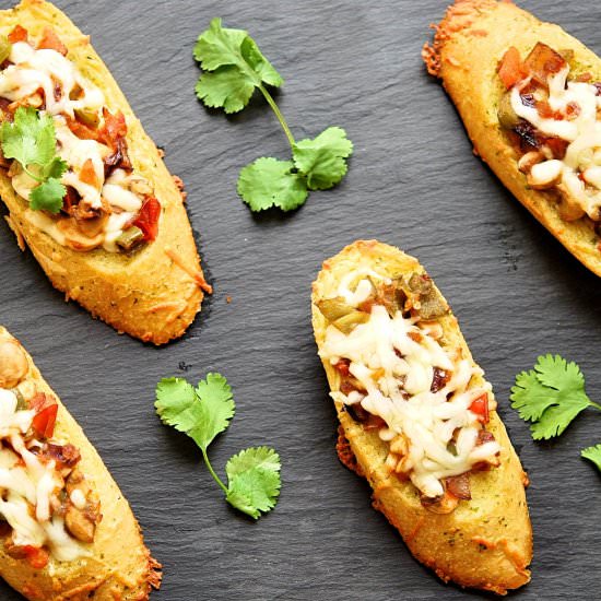 Cheesy Mushroom Bruschetta