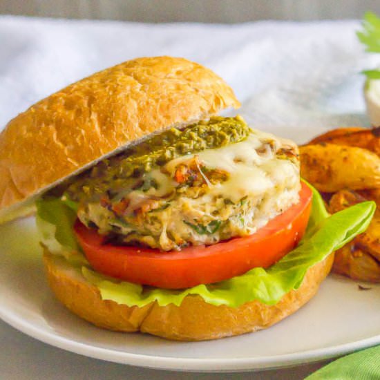 Chicken spinach burgers