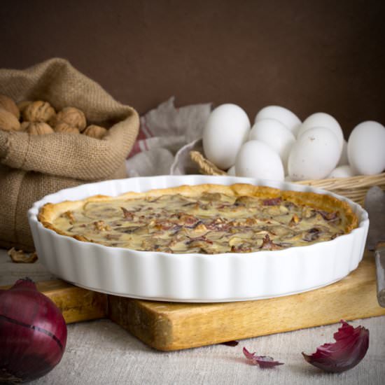 MUSHROOM AND BACON QUICHE