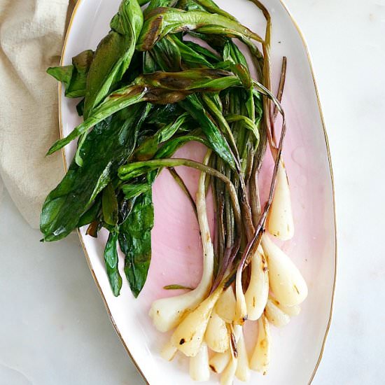 Sea Salt Lemon Grilled Ramps