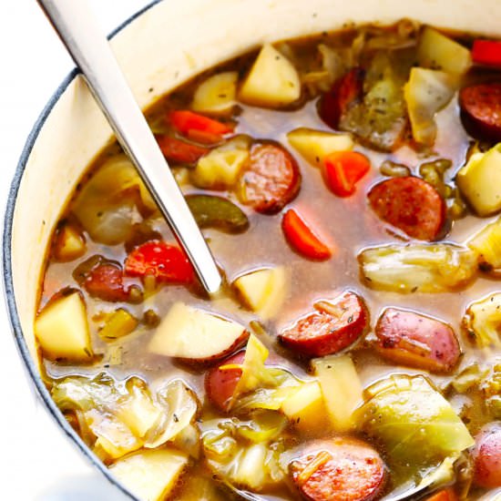 Cabbage, Sausage, and Potato Soup