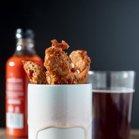 Vegan Crispy Pretzel Chicken Fries