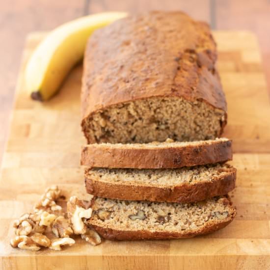Healthy Banana and Walnut Loaf