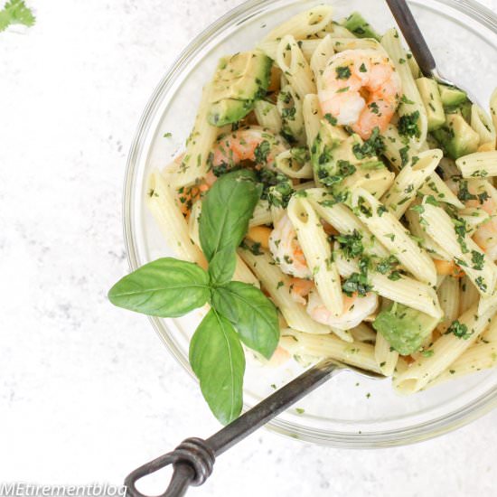 Lemon Basil Shrimp Pasta Salad