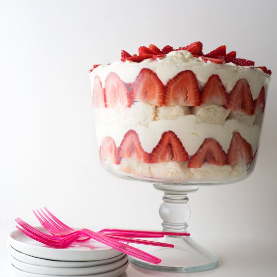 Strawberry Champagne Trifle