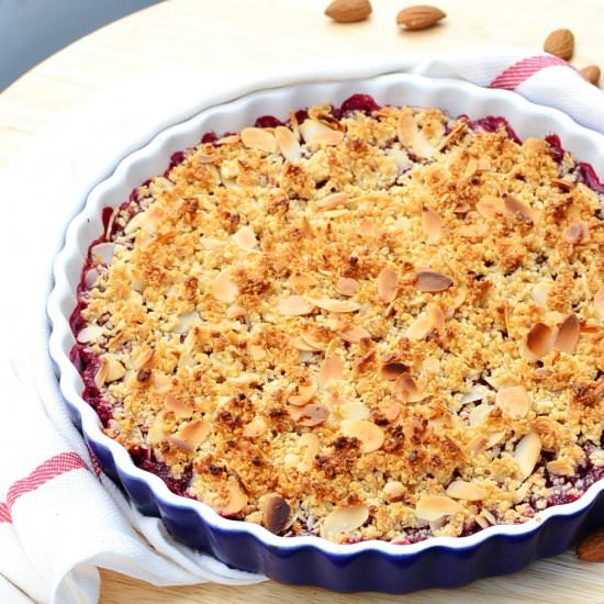 Cherry Crumble with Quinoa+Almonds