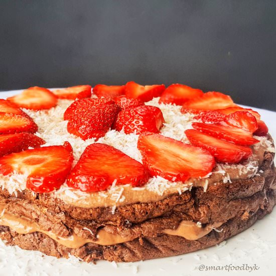 Low-calorie dark chocolate cake