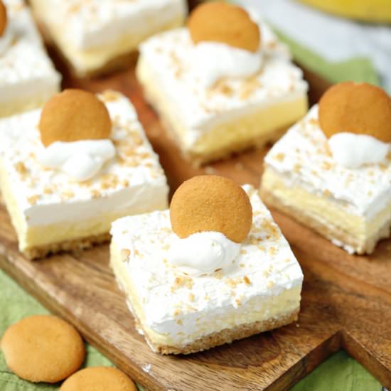 Easy Banana Cream Pie Bars