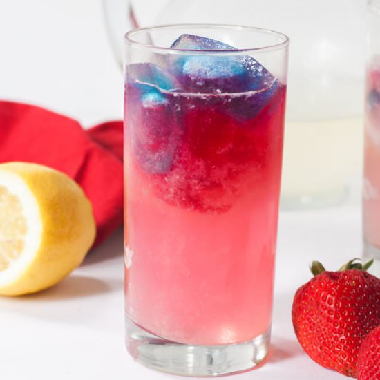 Red White and Blue Ginger Lemonade