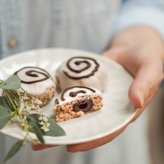 Almond Swirl Cookies with Cherries