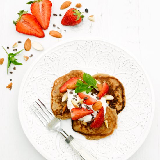 Strawberry Ricotta Pancakes
