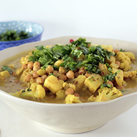 Parsnip, chickpea cauliflower korma