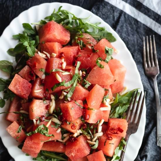 Watermelon Arugula Salad