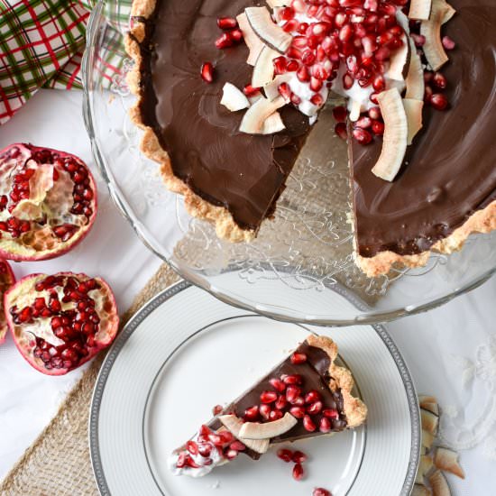 Chocolate Pomegranate Tart