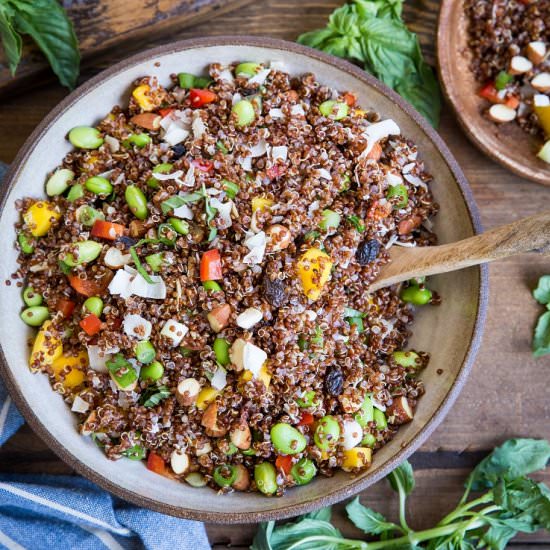 Mango Edamame Quinoa Salad