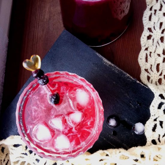 Sparkling Blueberry lemonade