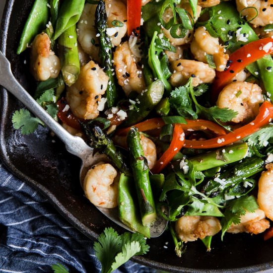 Garlic Shrimp Stir Fry